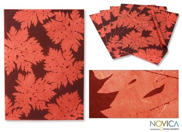Alternate image for Saa wrapping paper Set of 6 Red Forest