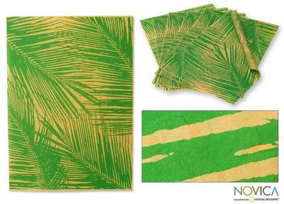 Primary image for Saa wrapping paper Set of 6 Sunset Leaves