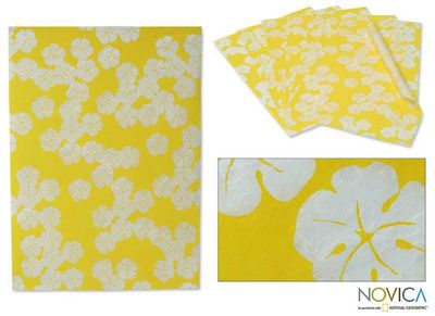 Primary image for Saa wrapping paper Set of 6 Sunshine Blossoms