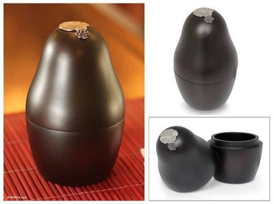 Alternate image for Handcrafted Mango Wood Decorative Box Bangkok Beauty