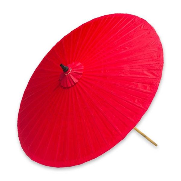 Alternate image for Bright Red Decorative Outdoor Umbrella from Thailand Happy Garden in Scarlet