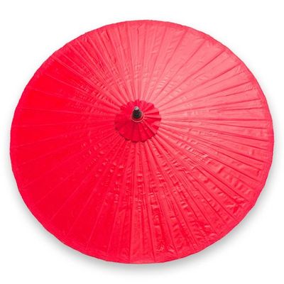 Alternate image for Bright Red Decorative Outdoor Umbrella from Thailand Happy Garden in Scarlet