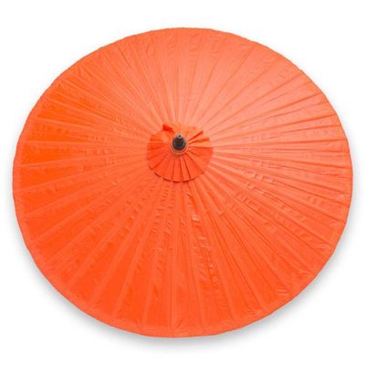 Alternate image for Artisan Crafted Decorative Orange Cotton Garden Umbrella Happy Garden in Orange