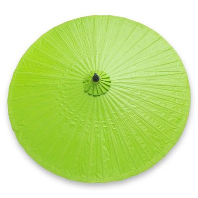 Alternate image for Lime Green Garden Umbrella Crafted of Cotton and Bamboo Happy Garden in Bright Green