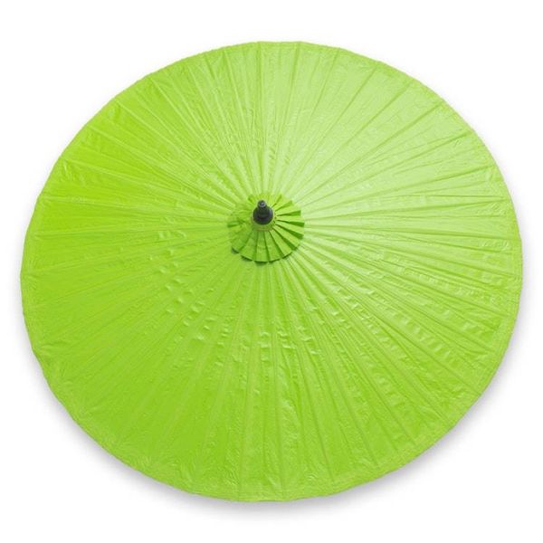 Alternate image for Lime Green Garden Umbrella Crafted of Cotton and Bamboo Happy Garden in Bright Green