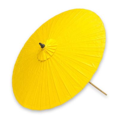 Alternate image for Yellow Cotton Garden Umbrella Handmade in Thailand Happy Garden in Yellow