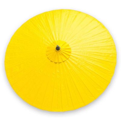 Alternate image for Yellow Cotton Garden Umbrella Handmade in Thailand Happy Garden in Yellow
