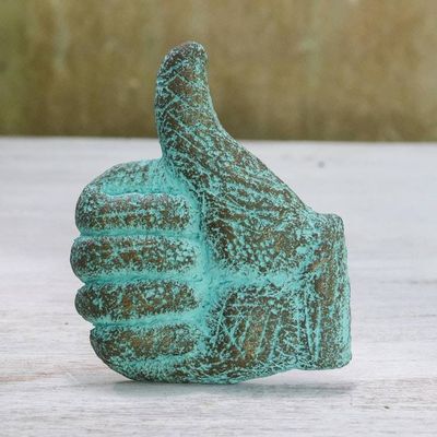 Alternate image for Thumbs Up Recycled Paper Relief Panel from Thailand Thumbs Up