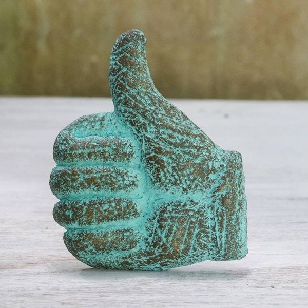 Alternate image for Thumbs Up Recycled Paper Relief Panel from Thailand Thumbs Up