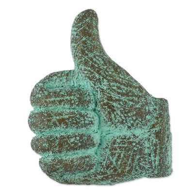 Alternate image for Thumbs Up Recycled Paper Relief Panel from Thailand Thumbs Up