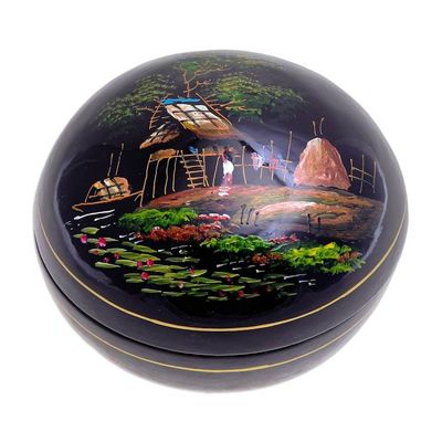 Alternate image for Lacquerware Mango Wood Box from Thailand Country Living