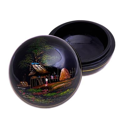 Alternate image for Lacquerware Mango Wood Box from Thailand Country Living