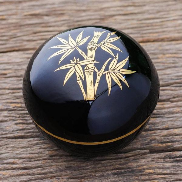 Alternate image for Lacquerware Box with Bamboo Motif Strong Stalk