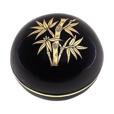 Alternate image for Lacquerware Box with Bamboo Motif Strong Stalk