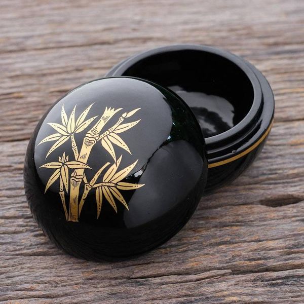 Alternate image for Lacquerware Box with Bamboo Motif Strong Stalk