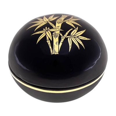 Alternate image for Lacquerware Box with Bamboo Motif Strong Stalk