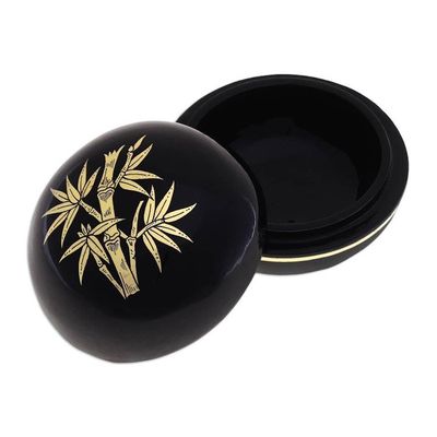 Alternate image for Lacquerware Box with Bamboo Motif Strong Stalk