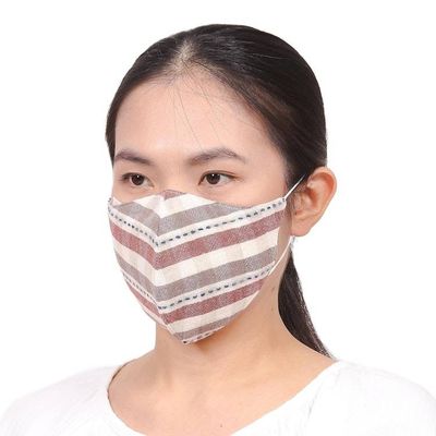 Alternate image for Cotton Handcrafted Thai Face Masks Set of 4--2 L 2 SM Weekend Casual