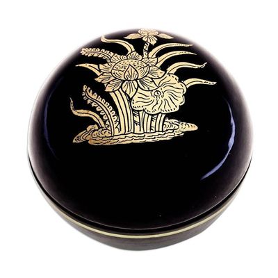 Alternate image for Lacquerware Mango Wood Box from Thailand Lotus Grove