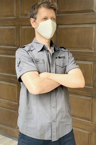 Alternate image for Set of 3 Artisan Crafted Neutral Hemp and Cotton Face Masks Subtle Nature