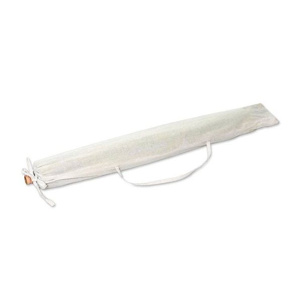 Alternate image for Crane-Themed Cotton and Bamboo Parasol in White Appealing Nature