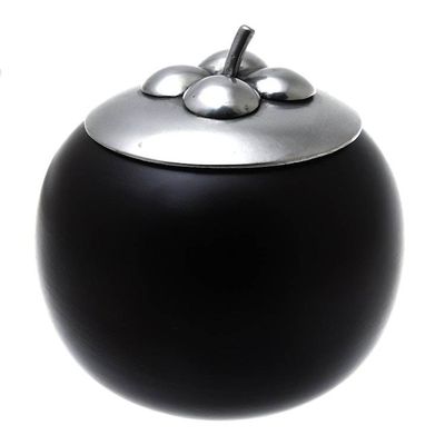 Alternate image for Fruit-Shaped Wood and Pewter Decorative Jar 5 in. The Mangosteen