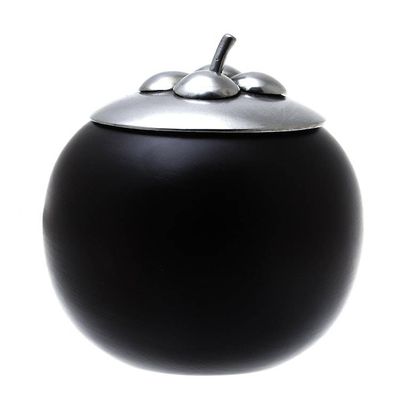 Alternate image for Fruit-Shaped Wood and Pewter Decorative Jar 5 in. The Mangosteen