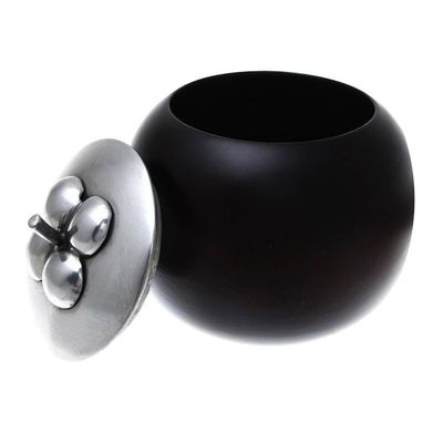 Alternate image for Fruit-Shaped Wood and Pewter Decorative Jar 5 in. The Mangosteen