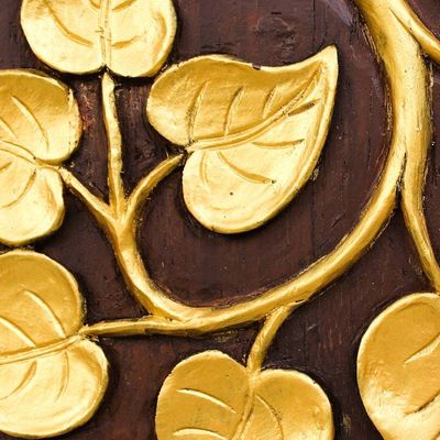 Alternate image for Thai Golden Bodhi Tree Relief Panel The Golden Bodhi