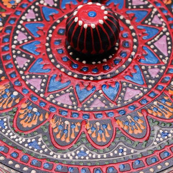 Alternate image for Hand-Painted Mango Wood Decorative Box with Black Beads Black Tides