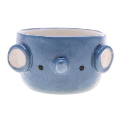 Alternate image for Elephant Ceramic Mini Flower Pot Made in Thailand Small Elephant Spring