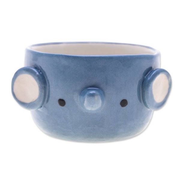 Alternate image for Elephant Ceramic Mini Flower Pot Made in Thailand Small Elephant Spring