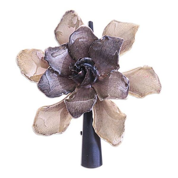 Alternate image for Resin-Coated Natural Gardenia Flower Hair Clip from Thailand Gardenia Majesty