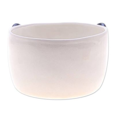 Alternate image for Panda-Themed Ceramic Flower Pot and Saucer Set Extra Large Panda Nature