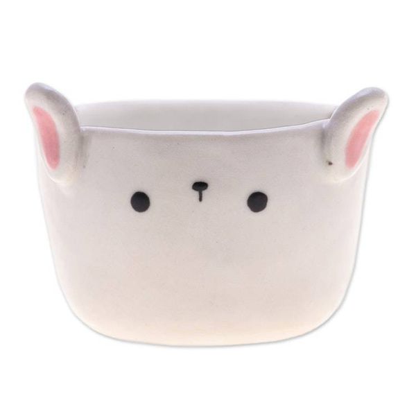Alternate image for Handcrafted Bunny-Themed Ceramic Mini Flower Pot Small Bunny Spring