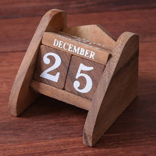 Alternate image for Hand Made Wood Decorative Desk Calendar from Thailand Time Catcher