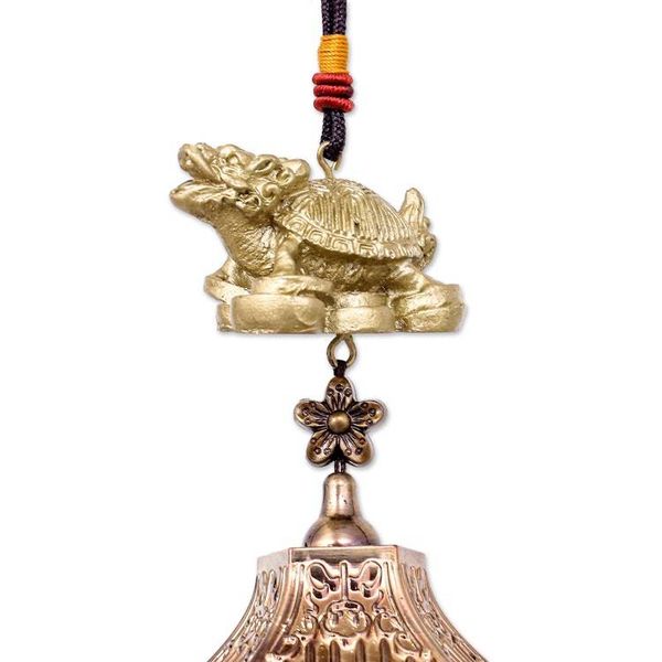 Alternate image for Dragon Turtle Themed Wind Chime Made from Aluminum and Brass Harmony Bells