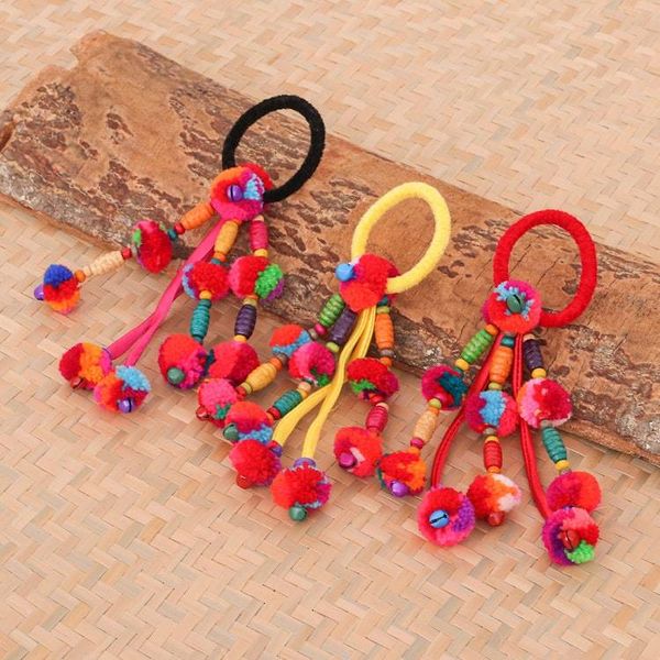 Alternate image for Hand Crafted Cotton-Blend Hair Scrunchies Set of 3 Tribal Beauty in Desert