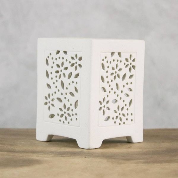 Alternate image for Crackled Ceramic Oil Warmer from Thailand Garden Fresh