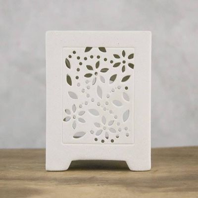 Alternate image for Crackled Ceramic Oil Warmer from Thailand Garden Fresh