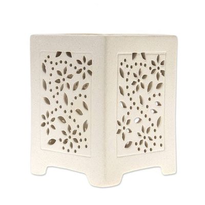 Alternate image for Crackled Ceramic Oil Warmer from Thailand Garden Fresh