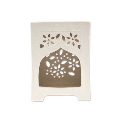 Alternate image for Crackled Ceramic Oil Warmer from Thailand Garden Fresh