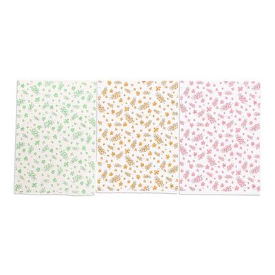 Alternate image for Handmade Eco-Friendly Floral Saa Wrapping Paper Set of 3 Blooms  Hues