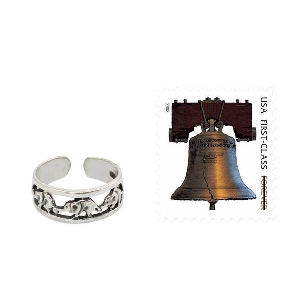 Alternate image for Thai Elephants Sterling Silver Toe Ring Elephant Walk