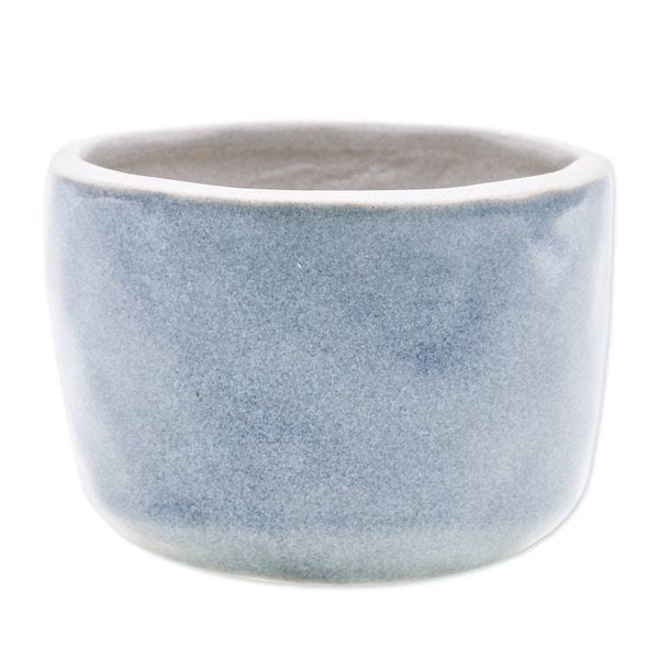 Alternate image for Handcrafted Ceramic Flower Pot with Polished Grey Surface Grey Bud