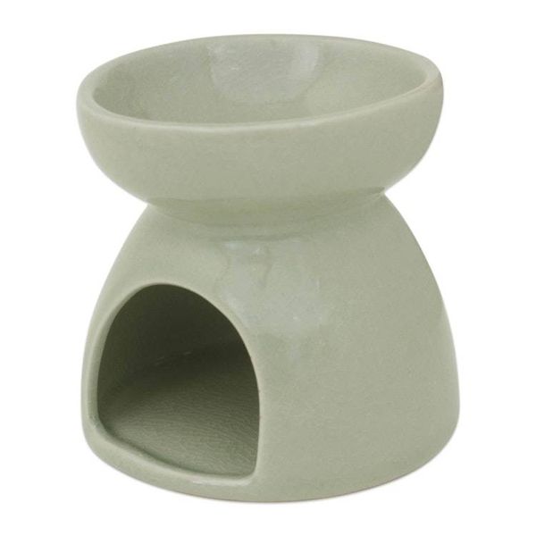 Alternate image for Thailand Elephants Handmade Green Ceramic Clay Oil Warmer Mother and Baby