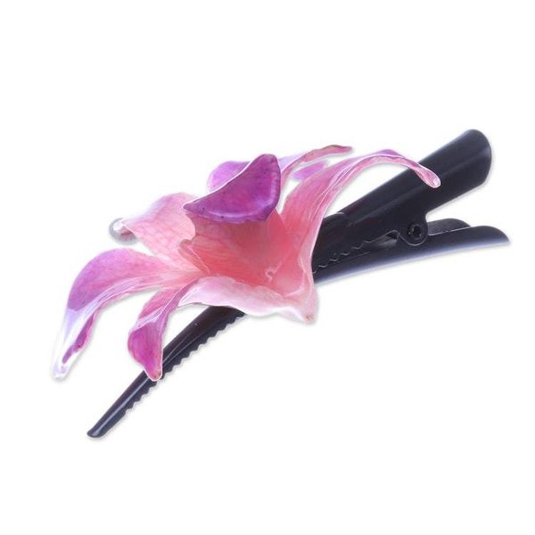 Alternate image for Natural Pale Fuchsia Thai Orchid Hair Clip Pale Fuchsia Orchid Love