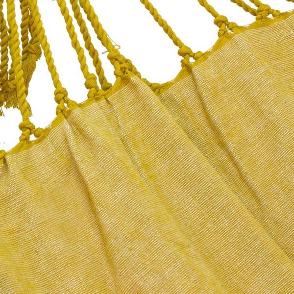 Alternate image for Goldenrod Yellow Cotton Hammock with Tassels Single Golden Autumn