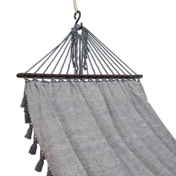 Alternate image for Guatemala Handwoven Grey Cotton Hammock Single Take Me to Infinity