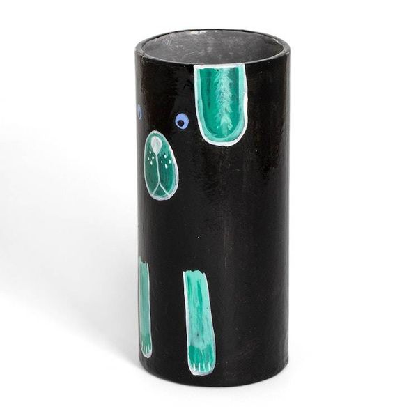 Alternate image for Ceramic Dog Utensil Pen Holder and Decorative Vase in Black Black Canine Organizer